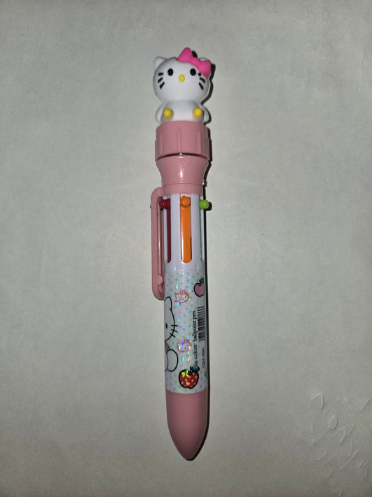 Multicolor ink pen with character