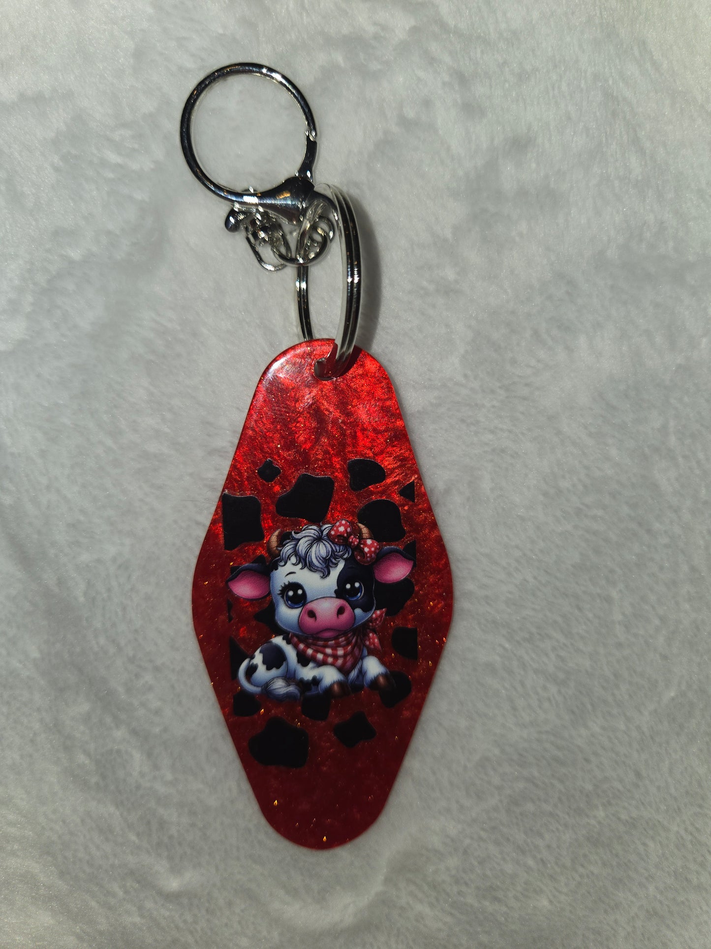 Hotel Keychain swirl or glitter colored