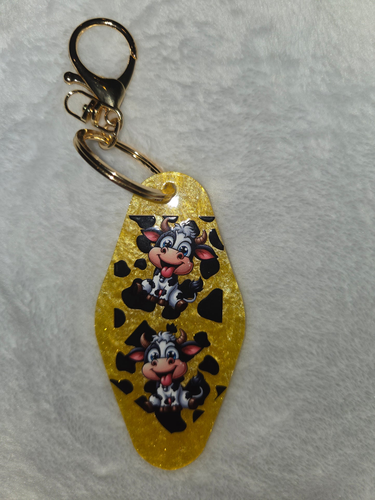 Hotel Keychain swirl or glitter colored