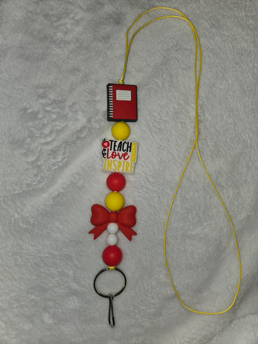 Lanyard with teach,love,inspire
